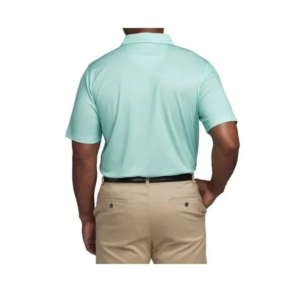 NWT Pebble Beach Men's L Mint Green Dry-Luxe Performance Polo